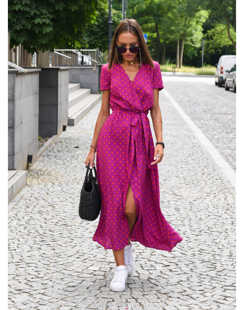 Nadine™ | Graceful Floral Wrap Dress