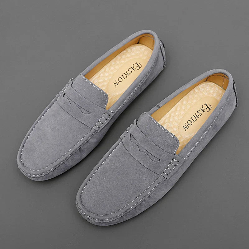 Mocassins en daim pour bateau 