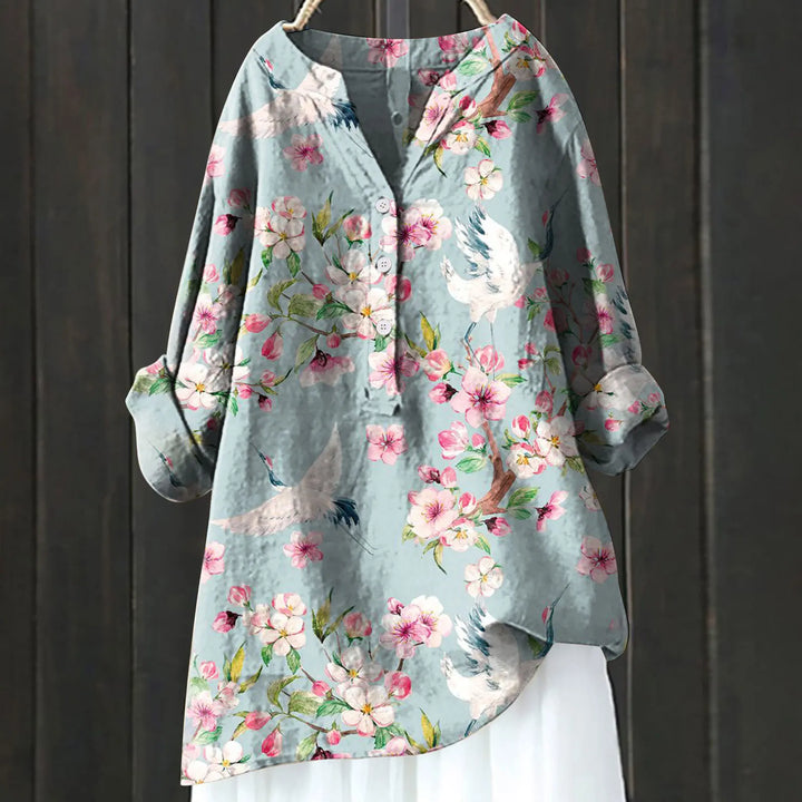 Daniela - Blouse Élégante à Motifs Floraux 