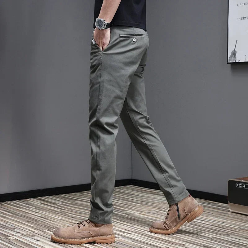 Pantalon en coton décontracté 