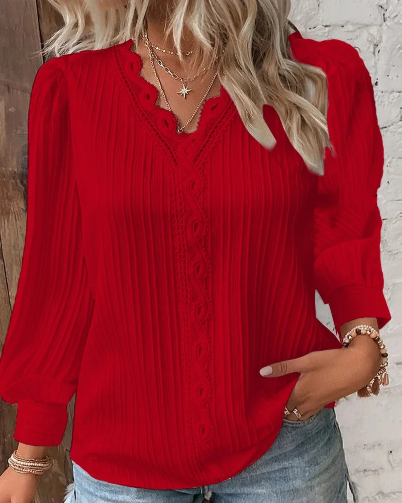 Octavia™ | Scalloped V-Neck Sweater