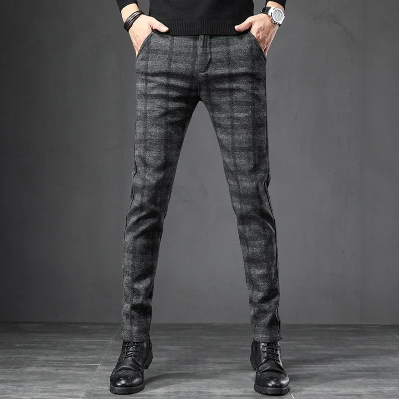 Pantalon décontracté à carreaux 