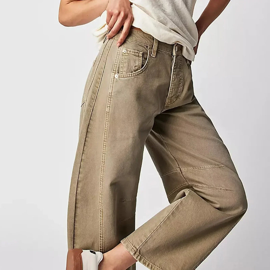 Jeans à coupe régulière bohème confortable 