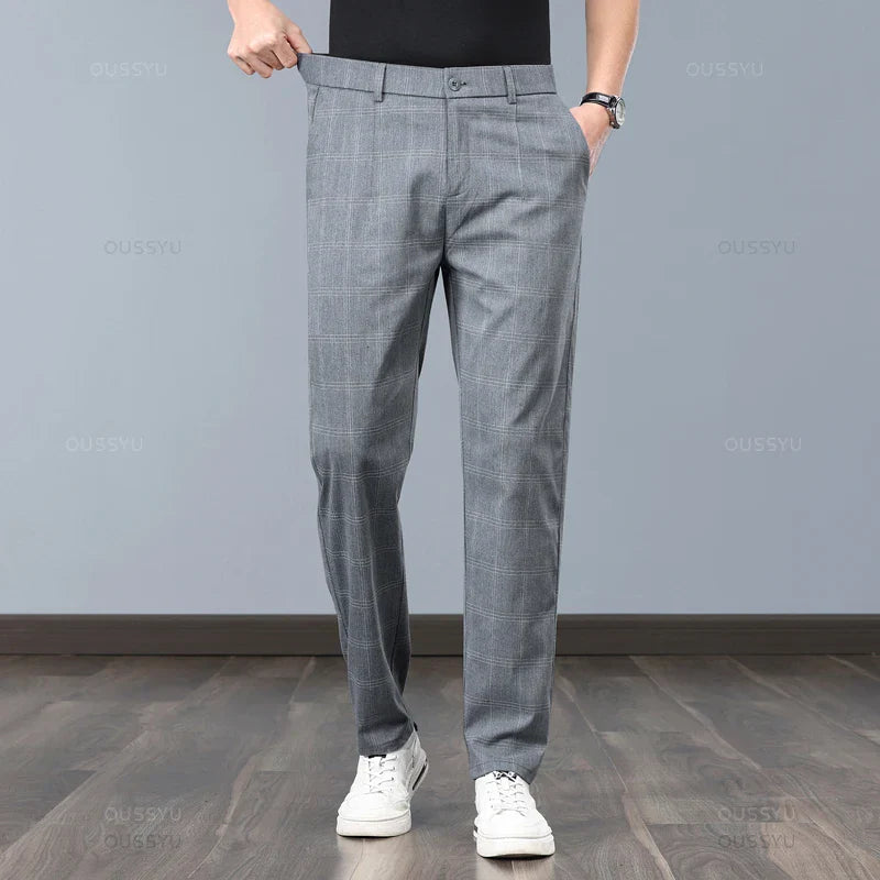 Pantalon à carreaux classique 