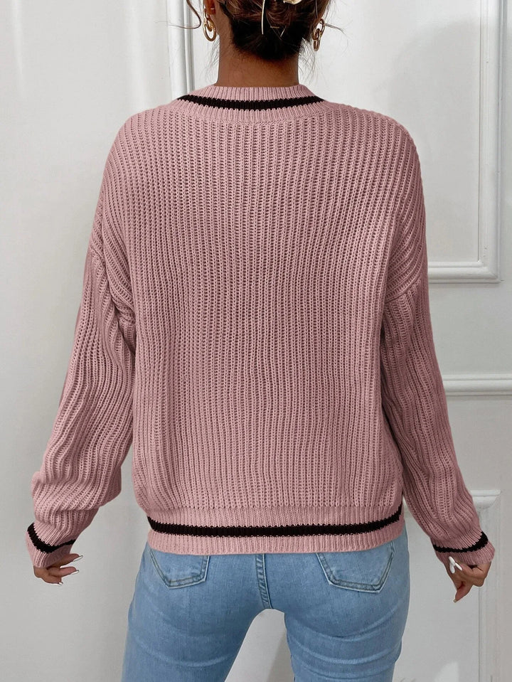 Marina | Pull en maille gaufrée rayé 