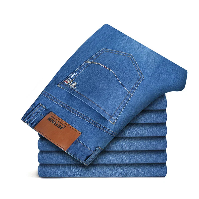 Jean en denim droit décontracté 