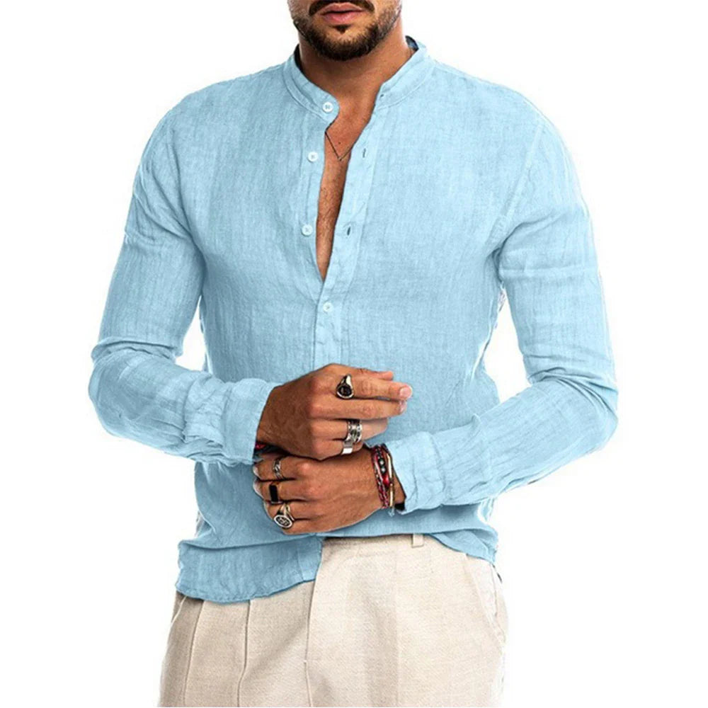 Chemise en coton et lin 
