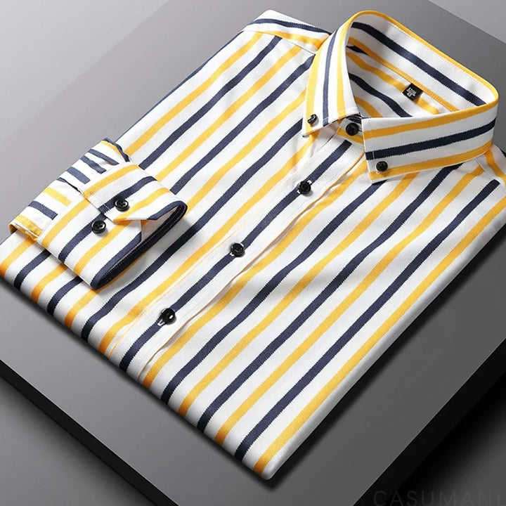 Givalli - Chemise décontractée rayée pour homme 