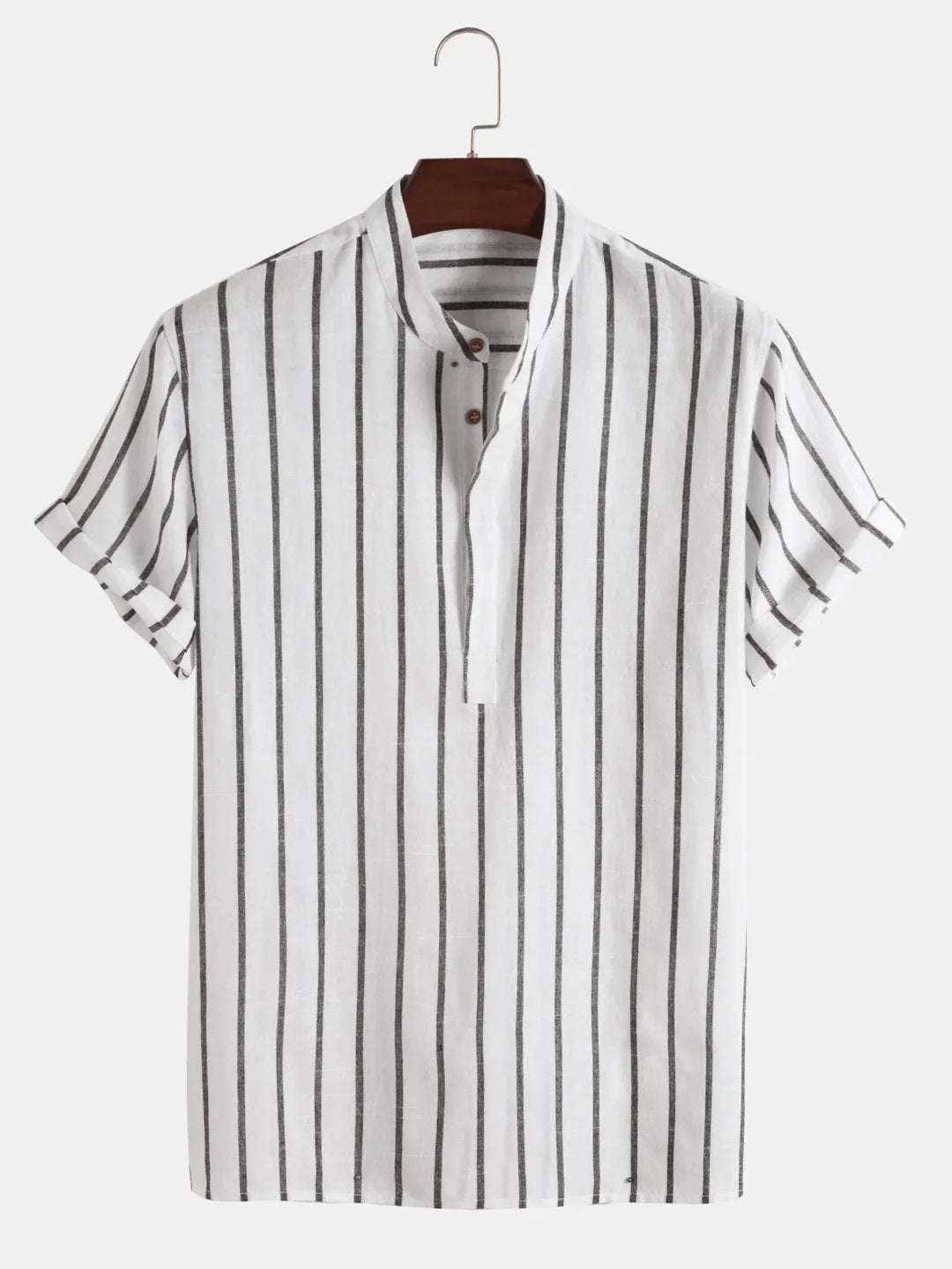 Chemise rayée élégante à manches courtes 