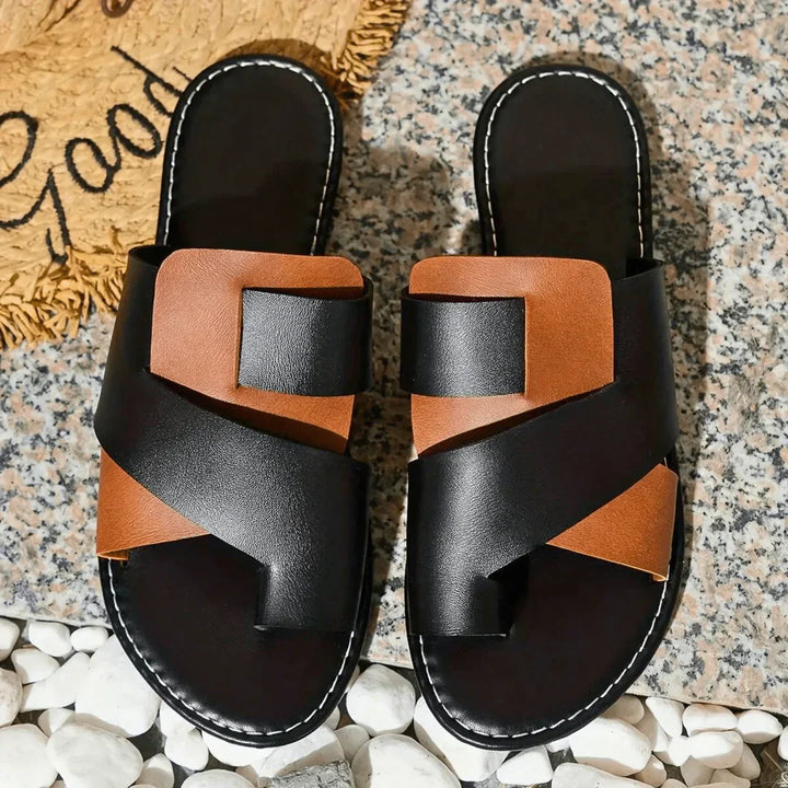 Sandales d'été bicolores Céline 