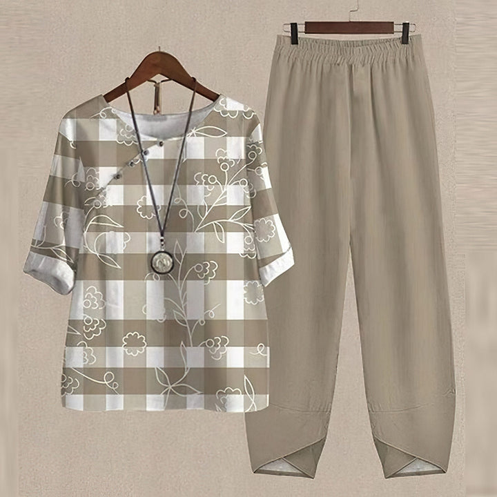 Lilou - Ensemble de chemise et pantalon confortable et chic 