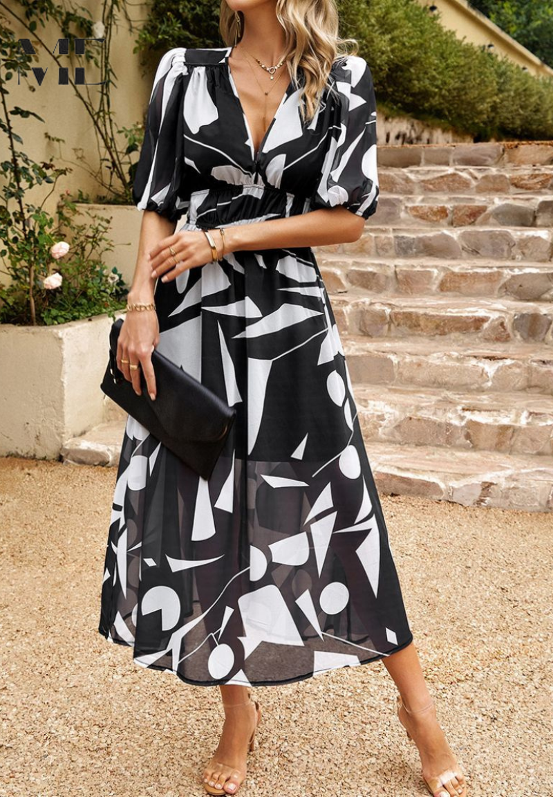 Danielle | Robe Midi Luxe Intemporelle (Presque Épuisée) 