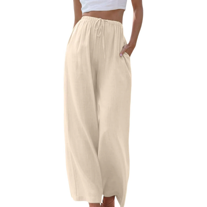 Pantalon décontracté Adele en coton et lin 