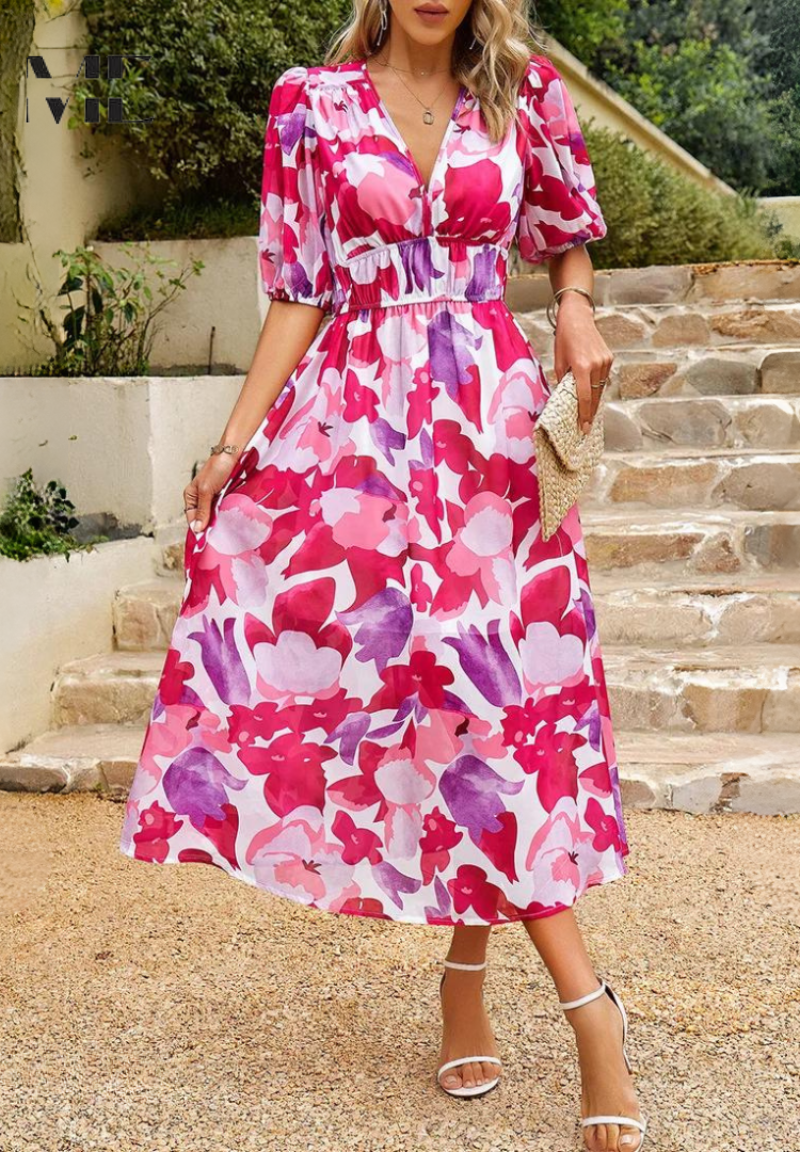 Danielle | Robe Midi Luxe Intemporelle (Presque Épuisée) 