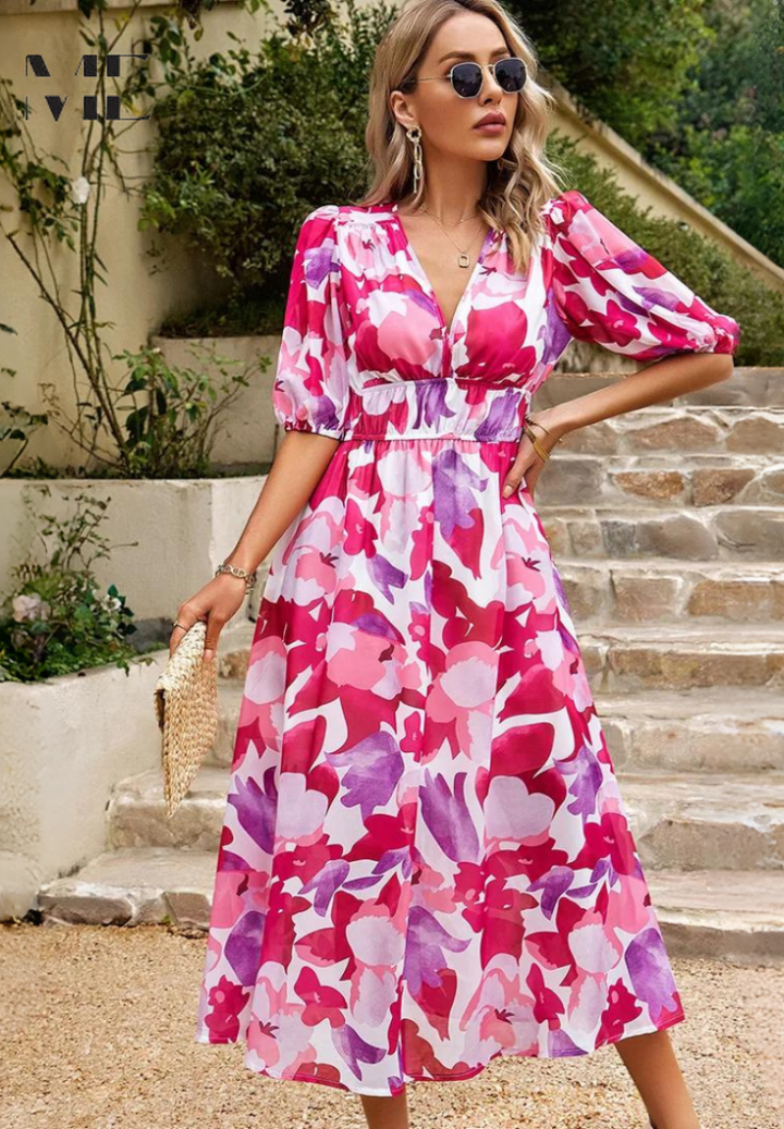 Danielle | Robe Midi Luxe Intemporelle (Presque Épuisée) 