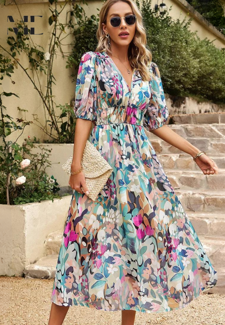 Danielle | Robe Midi Luxe Intemporelle (Presque Épuisée) 
