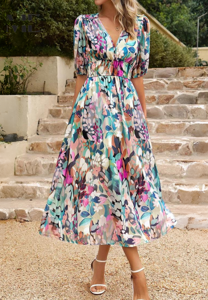 Danielle | Robe Midi Luxe Intemporelle (Presque Épuisée) 