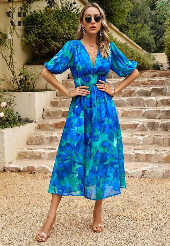 Danielle | Robe Midi Luxe Intemporelle (Presque Épuisée) 