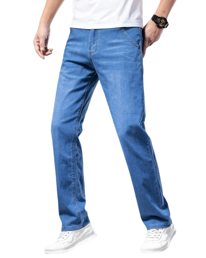 Jean en denim droit décontracté 