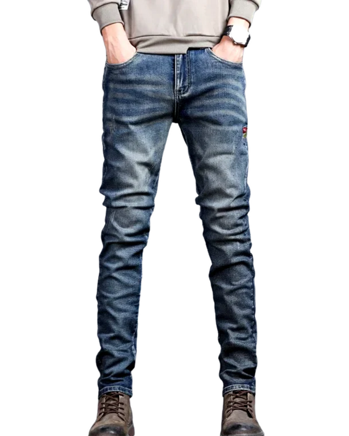 Jeans en denim coupe ajustée 