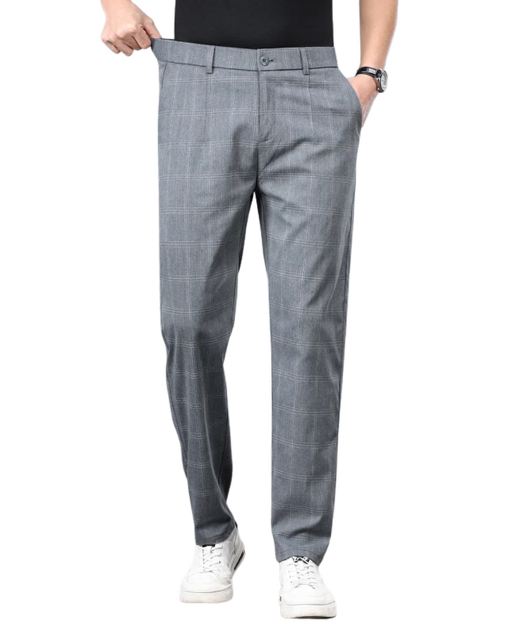 Pantalon en stretch à carreaux 