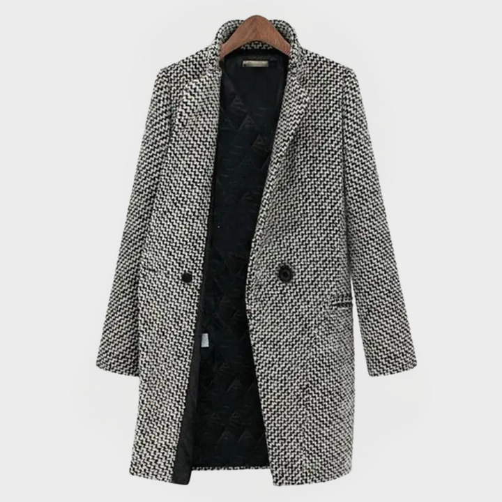 Valentina™ | Long Checked Coat