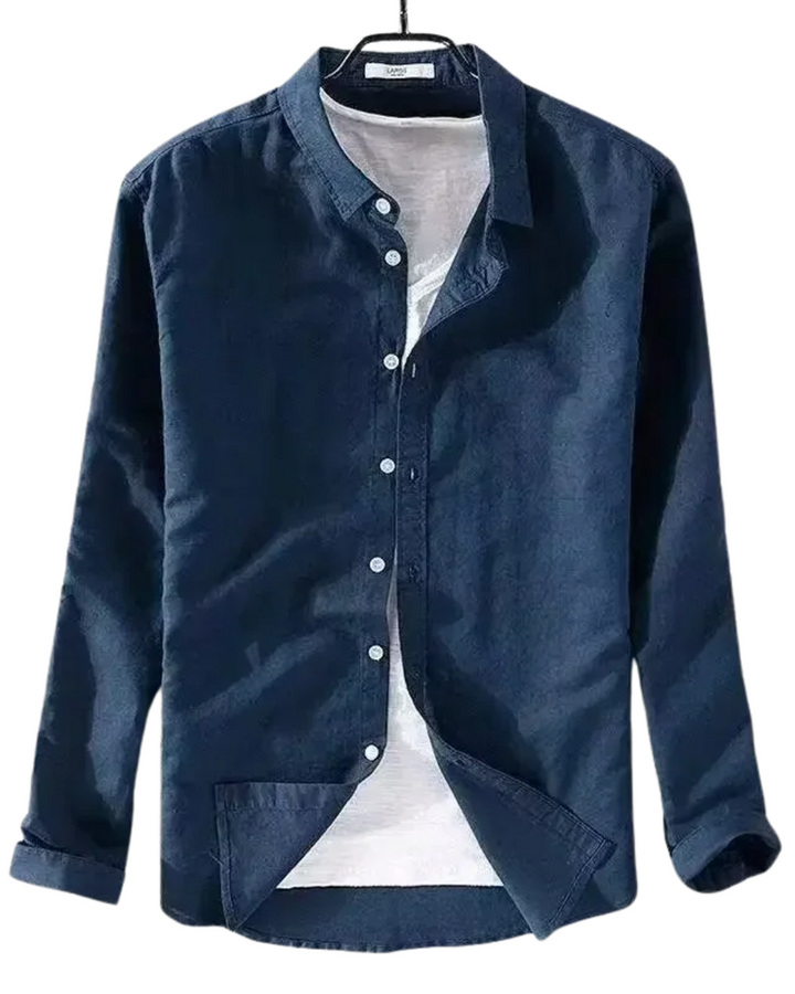 Chemise décontractée en coton et lin 
