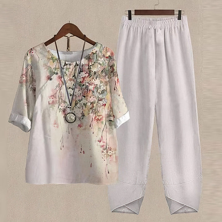 Lilou - Ensemble de chemise et pantalon confortable et chic 
