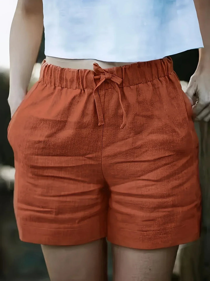 Shorts d'été décontractés avec poches pour femmes 