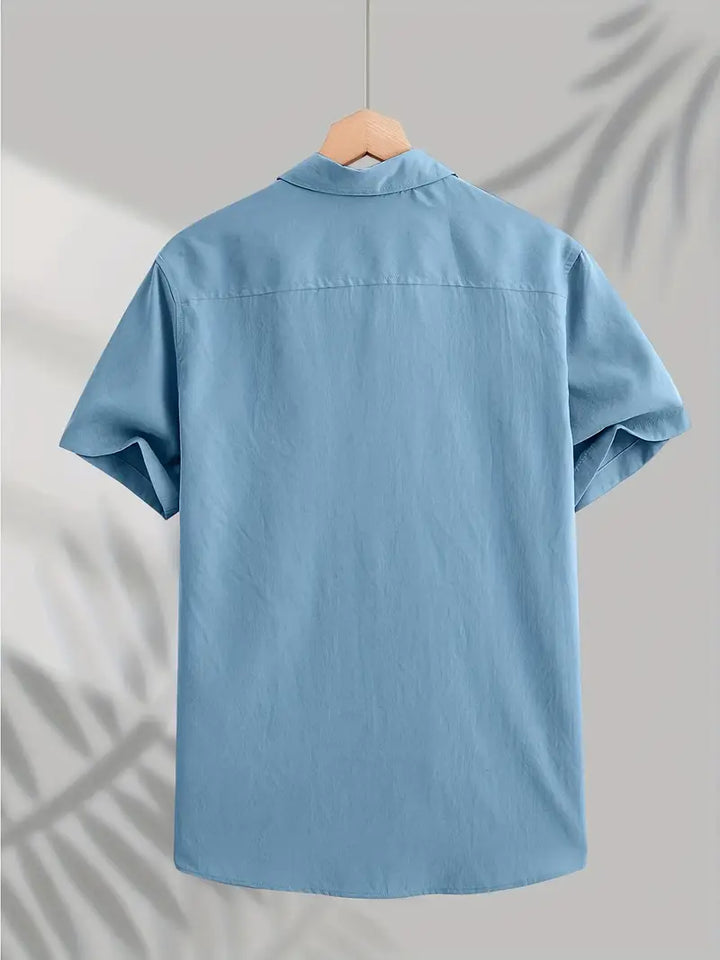Chemise décontractée à manches courtes en coton 