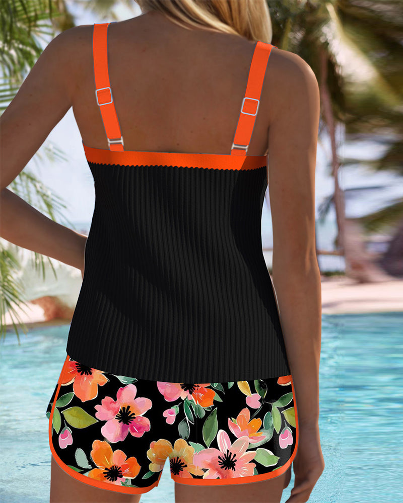 Birgitt™ | Ensemble de tankini floral élégant 
