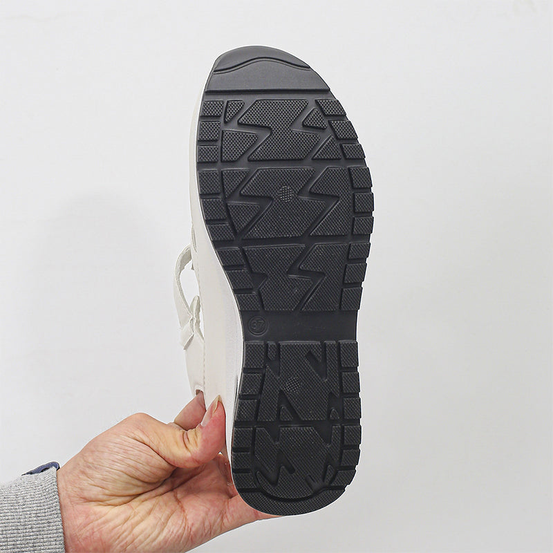 Sandales de baskets en cuir végan orthopédique 