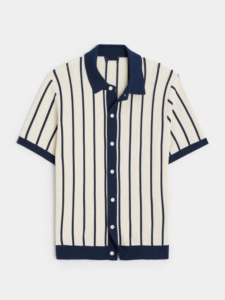 Polo en tricot à cadre atlantique – Leviana 