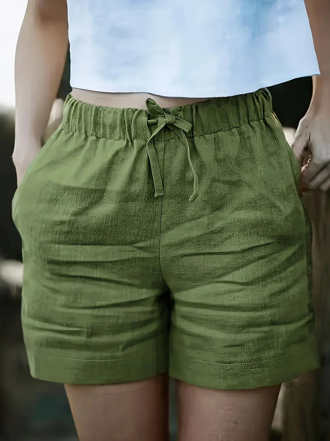 Shorts d'été décontractés avec poches pour femmes 