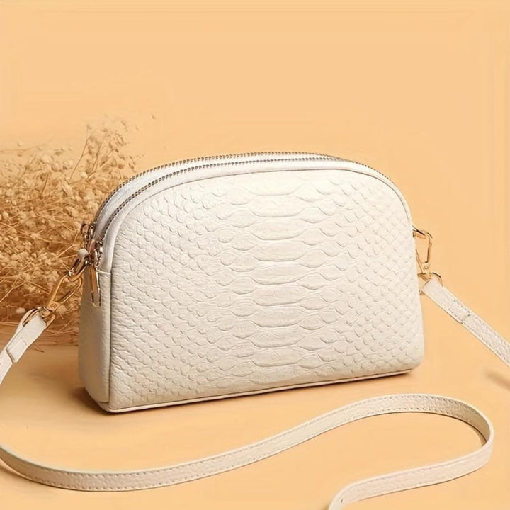 Cora | Magnifique mini sac bandoulière en simili cuir avec motif crocodile 