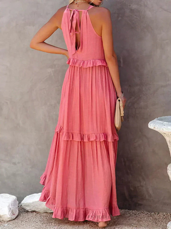 ANETA™ | Robe sans manches à volants élégante 