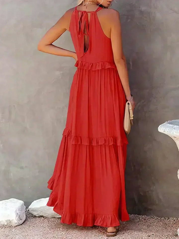 ANETA™ | Robe sans manches à volants élégante 