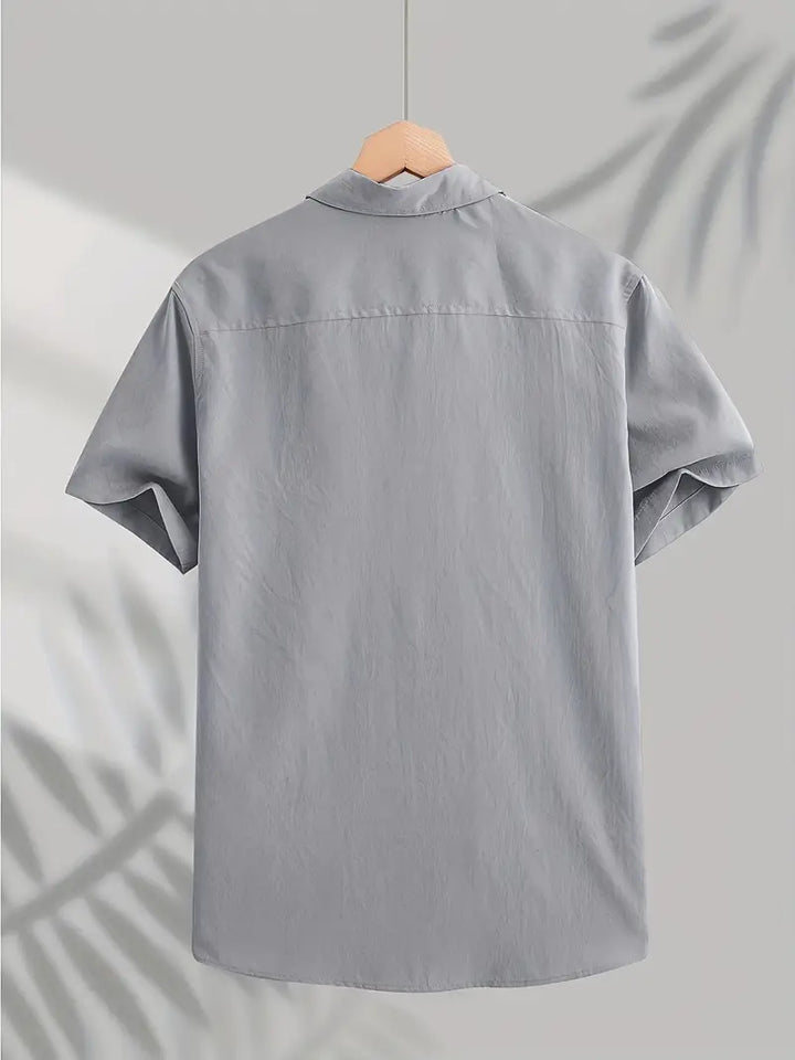 Chemise décontractée à manches courtes en coton 