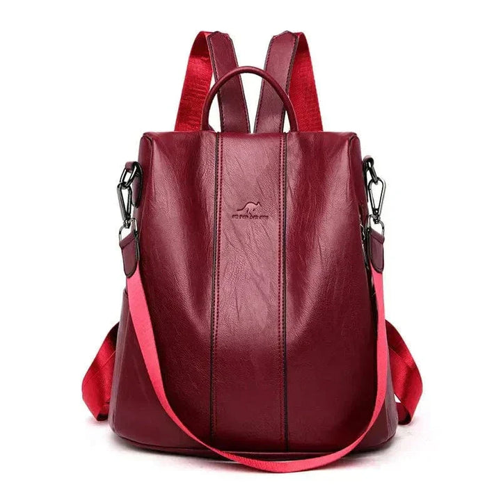 Octavia™ | Premium Secure PU Leather Backpack