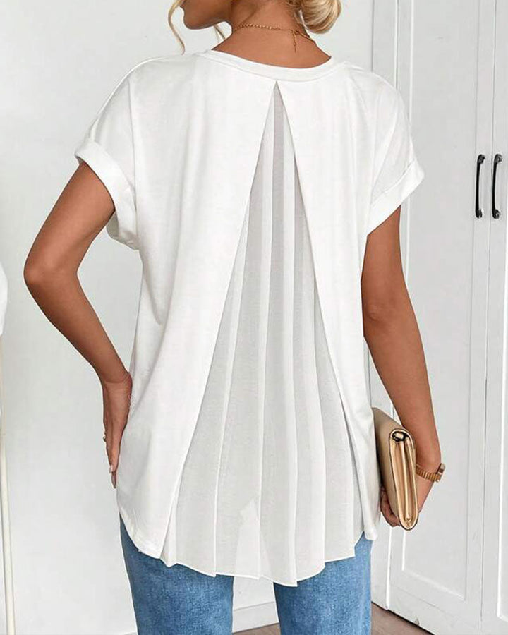 Estella - T-shirt Patchwork Décontracté 
