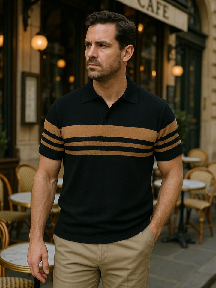 Polo de lignée caramel – Leviana 