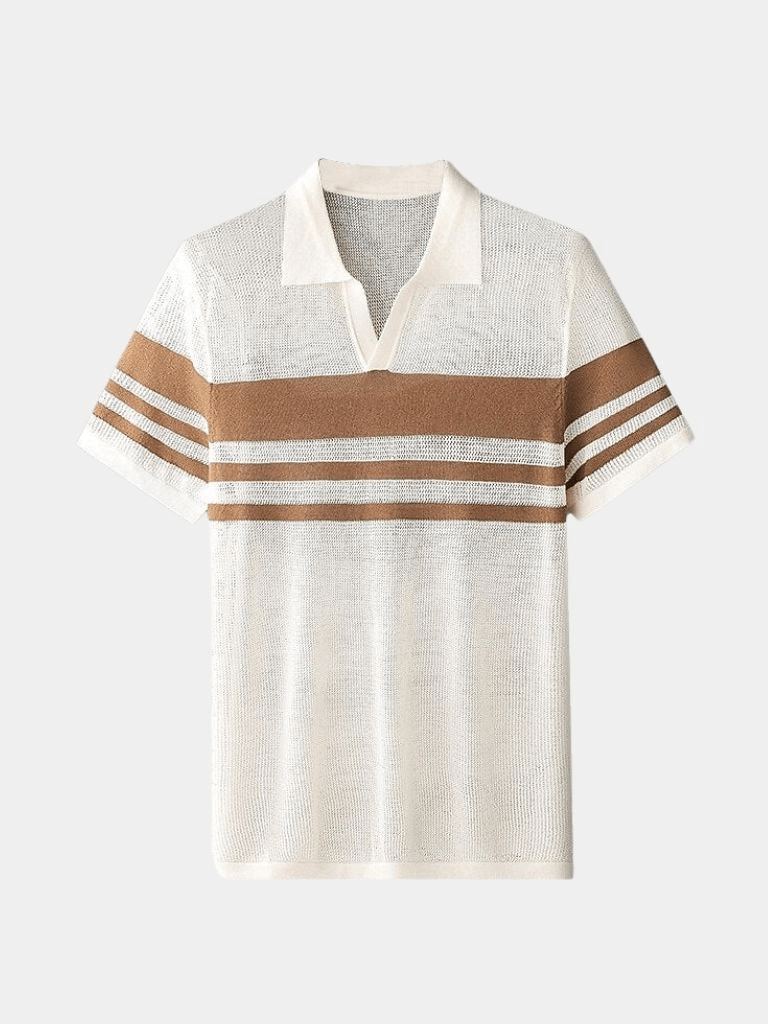 Polo de lignée caramel – Leviana 