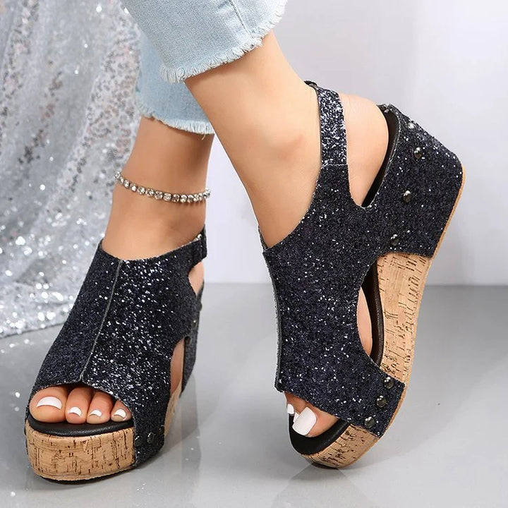 Sandales d'été orthopédiques brillantes 