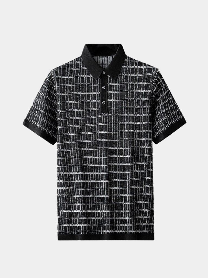 Polo en maille noir classique - Leviana 