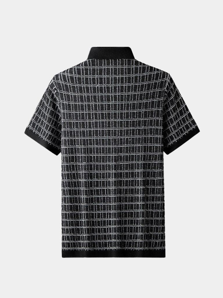 Polo en maille noir classique - Leviana 