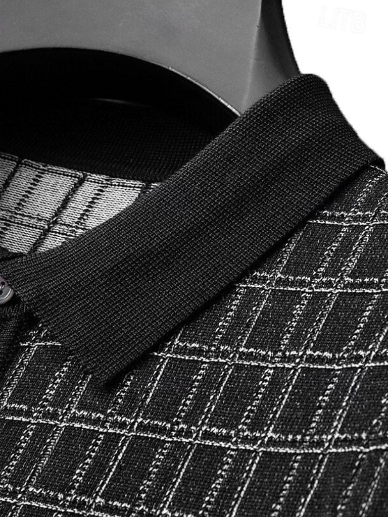 Polo en maille noir classique - Leviana 