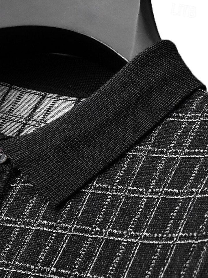 Polo en maille noir classique - Leviana 