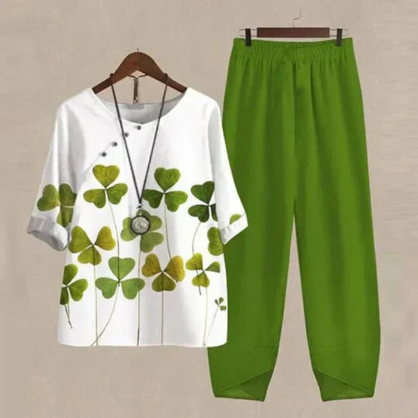 Lilou - Ensemble de chemise et pantalon confortable et chic 