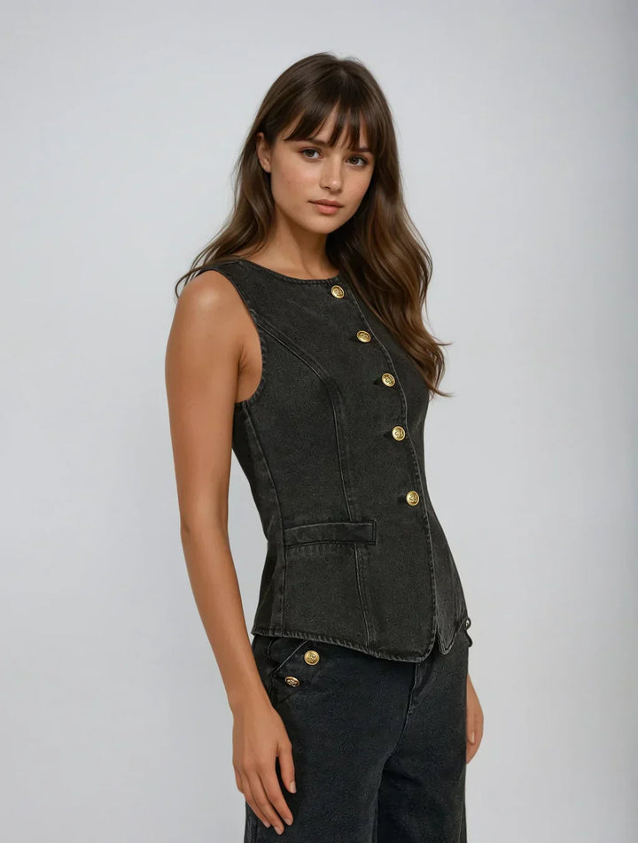 Corinne™ | Elegant Denim Ensemble