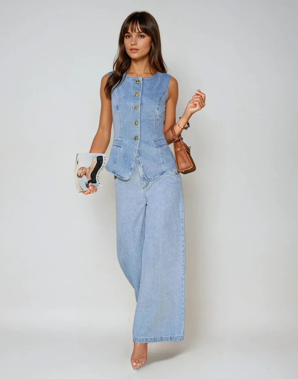 Corinne™ | Elegant Denim Ensemble